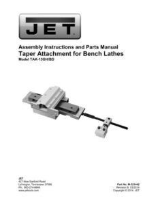 Jet JET — 13GH/BD Taper Attachment for 13 x 40 A Lathes 321442