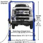 Atlas® Platinum PVL10 ALI Certified Adj Height 2 Post Lift 10,000 lbs w/Ext Kit - Image 13