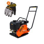 BravePro Forward Plate Compactor | 14 In. | Rubber Mat, Tank, and Wheel Kit | Honda GX160