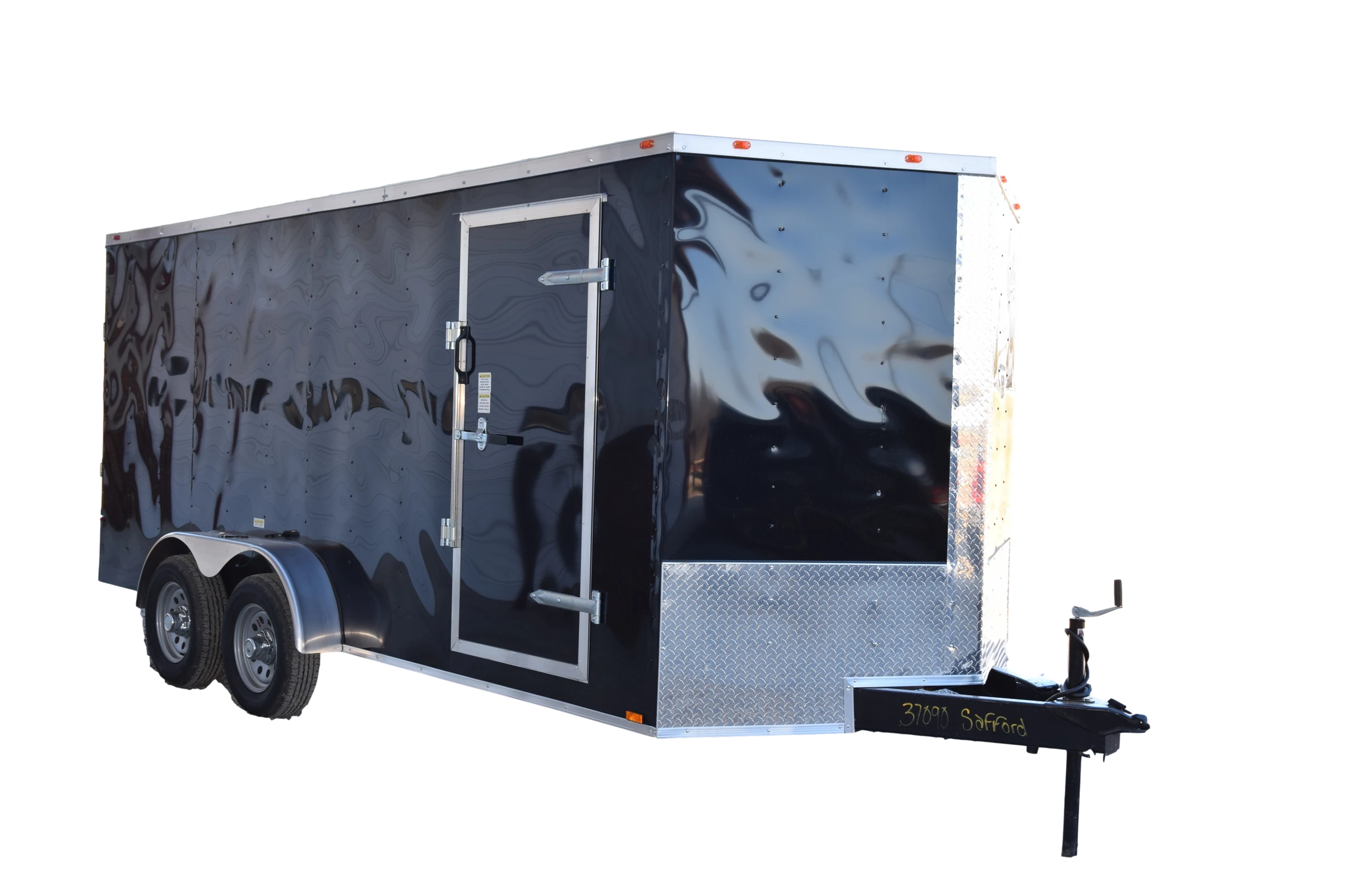 CCL716TA-BLACK-1_clipped_rev_1 CY219 Cynergy 7x16 Enclosed Trailer TA Black - Image 1
