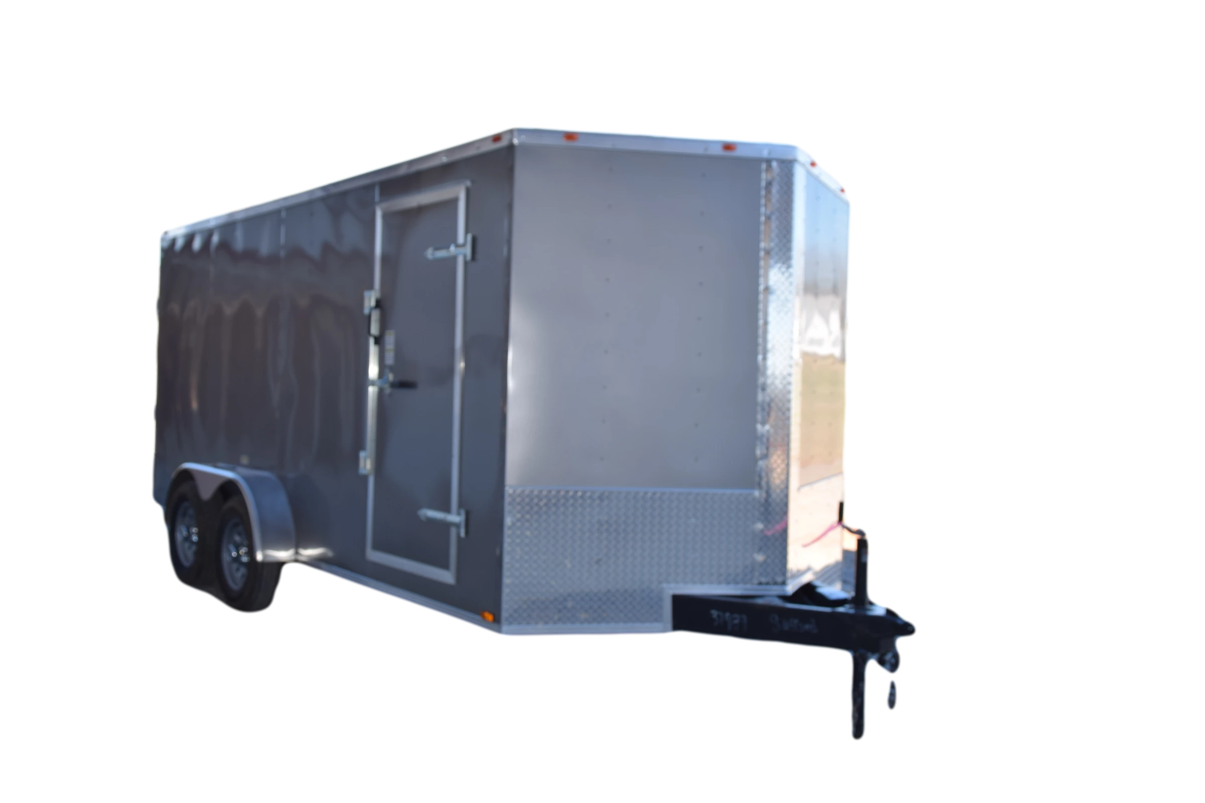 CCL716TA-LIGHT-GRAY-1_clipped_rev_1 CY220 Cynergy 7x16 Enclosed Trailer TA Pewter - Image 1