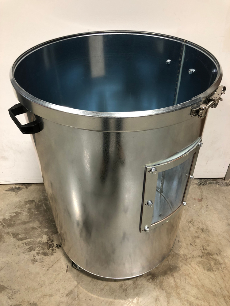 CMSHK-3-V2-Main Coima 3 Barrel Waste Cans with Viewing Windows for SHK Series Dust Collectors - Image 1