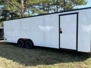 CY713 Cynergy 8.5x24 Enclosed Car Hauler 10K White Blackout - Image 2
