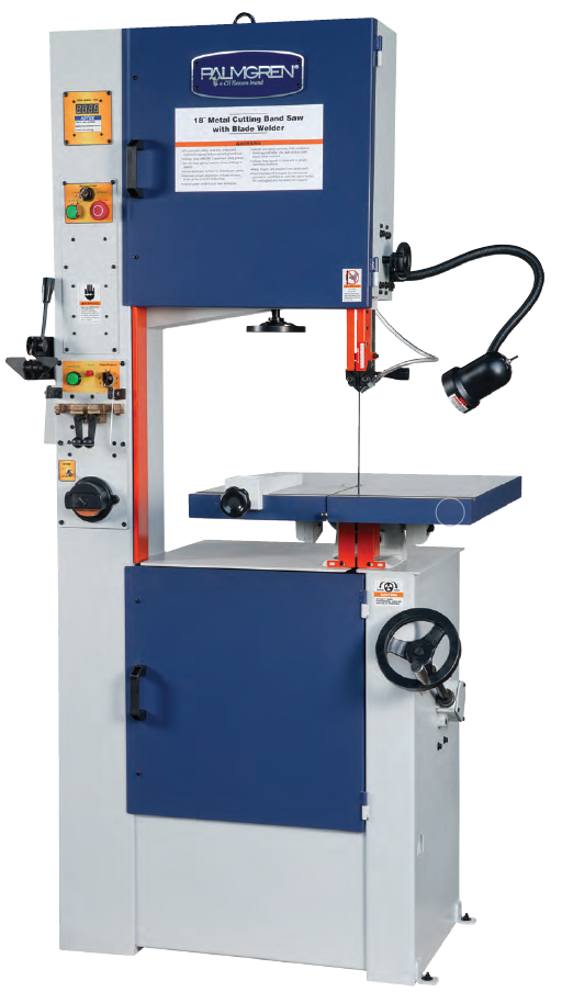 Capture_10.png Palmgren 18” Vertical Variable Speed Band Saw with Welder 9683119 - Image 1