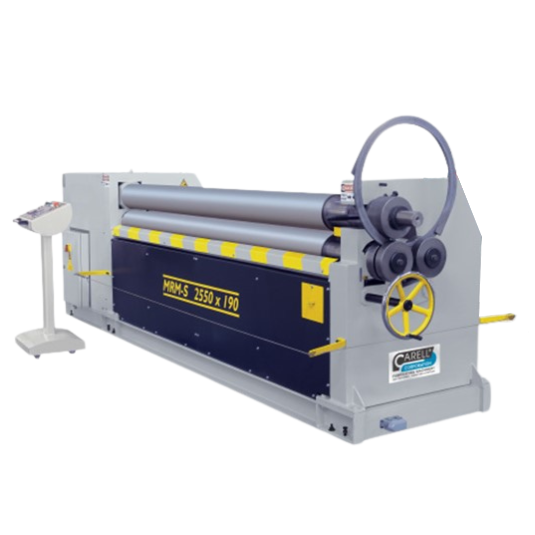 Carell2028529-1 Carell Industrial MRM-S Series 5’ x 3/16” 220V Three Phase 3-Roll Powered Initial Pinch Plate Roll 1550x150 - Image 1