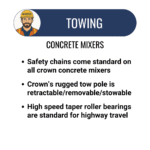 9 Cu Ft Cement Mixer | Crown | Poly-Drum | Baldor Electric | Towable - Image 5