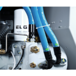 Elgi EN05-125-60T-G2 7.5 HP 208/230/460 Volt Three Phase Rotary Screw Air Compressor Compressor 60 Gallon Horizontal Tank Mount with Dryer- 125 psi - Image 2