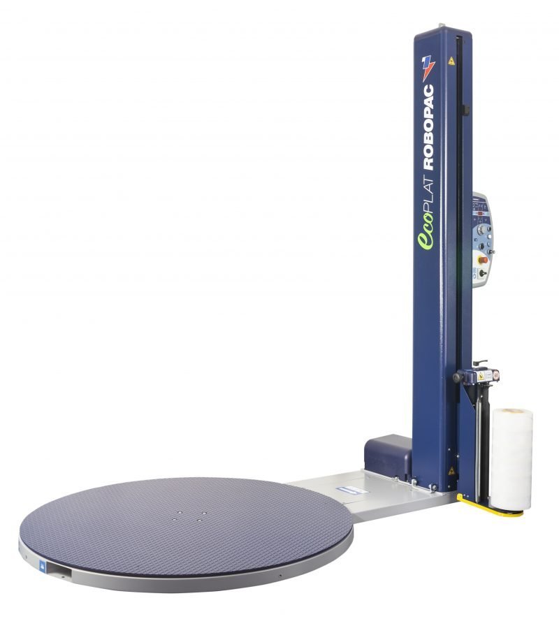 Ecoplat-Plus-800x886-1-1 Robopac Ecoplat Semi-Automatic Turntable Stretch Wrapper 110" Wrap Height - Image 1