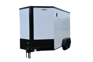 FR255 Freedom 7x14 Enclosed Trailer TA White Blackout 84" - Image 2