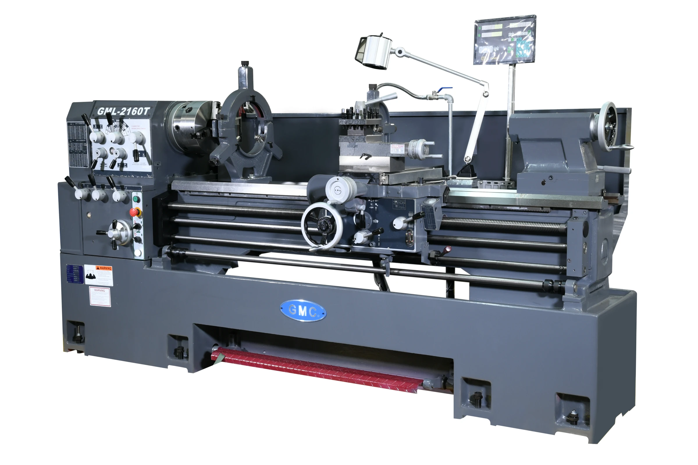 GML-2160T-2025-1-scaled-1 GMC Machinery 220V Three Phase 21” x 60” 12-Speed Heavy-Duty Precision Gap Bed Lathe with DRO GML-2160T - Image 1