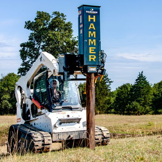 Danuser SM40 Hammer Post Driver W/ Grapple, Tilt & Weight Kit