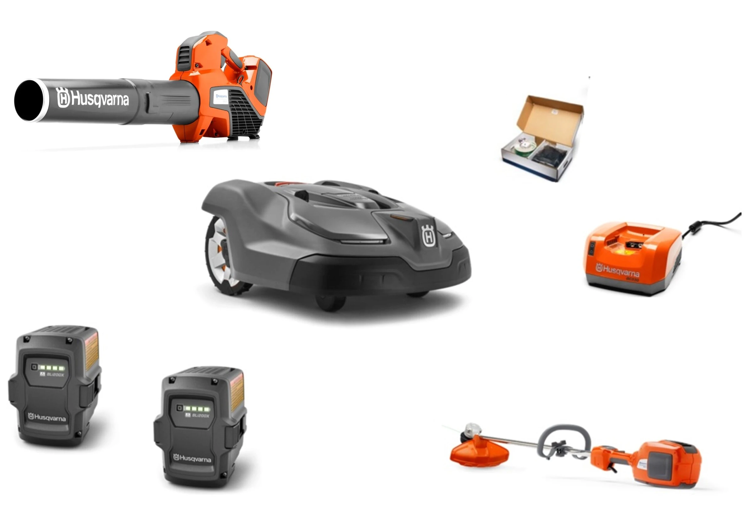 HH805-scaled-1 HH805 Husqvarna Mower Bundle - 450XH Automower 520iLX Trimmer 525iB Blower - Image 1