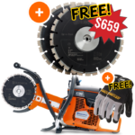 Husqvarna K760 Cut-n-Break II – Gas + FREE EL35 CnB Diamond Blades + Ironclad Gloves