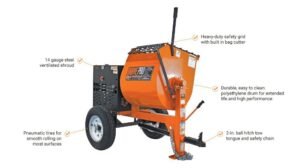 Brave Mortar Mixer | 8 Cu. Ft. Steel Drum | Honda GX239 Gas - Image 15