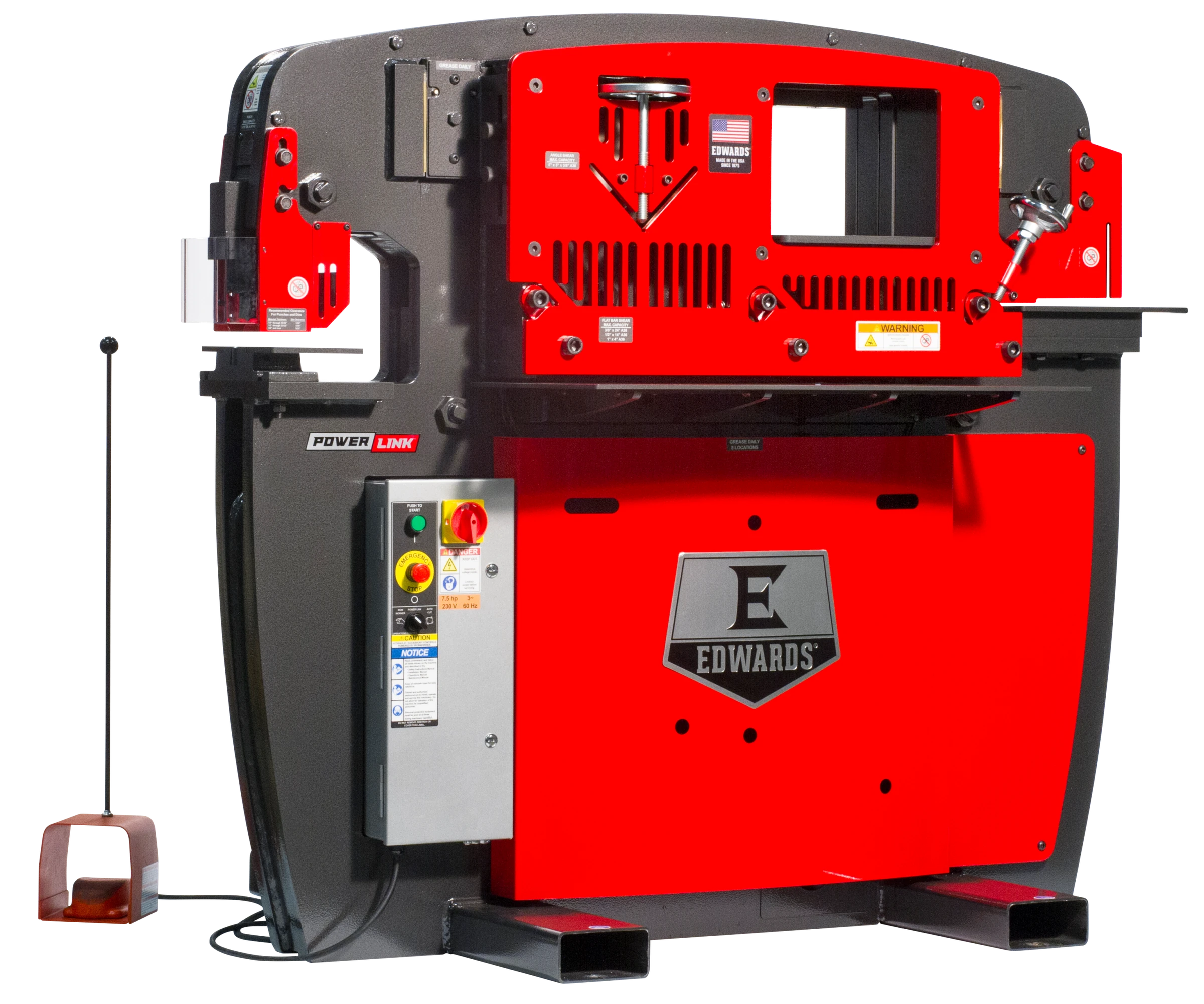 IW65-3P230-AC600_main-2.png-2-scaled-1 Edwards 65 Ton Ironworker 230V, 3Ph, with PowerLink IW65-3P230-AC600 - Image 1