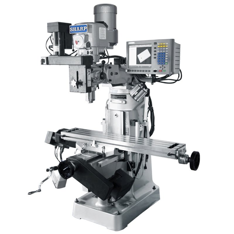 LMV-MP-3 Sharp Industries 220V 9” x 50” Variable Speed 3 Axes CNC Vertical Knee Mill LMV-50/MP-3 G2 - Image 1