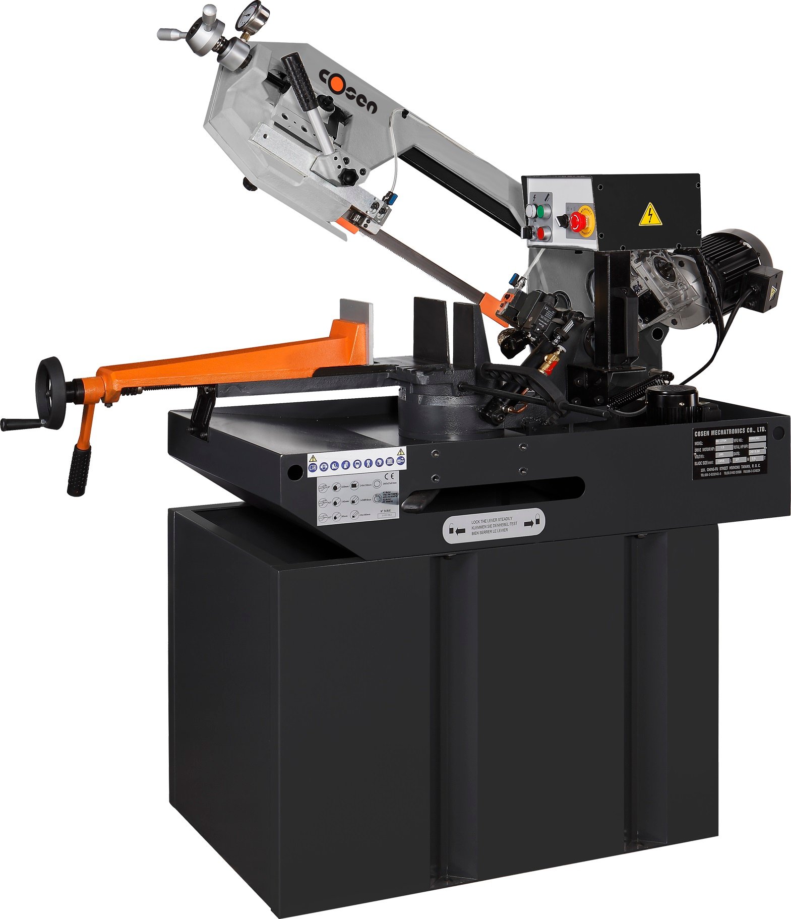 MH-270M.jpg Cosen 8.9” Manual Horizontal Scissor Style Mitering Band Saw MH-270M - Image 1