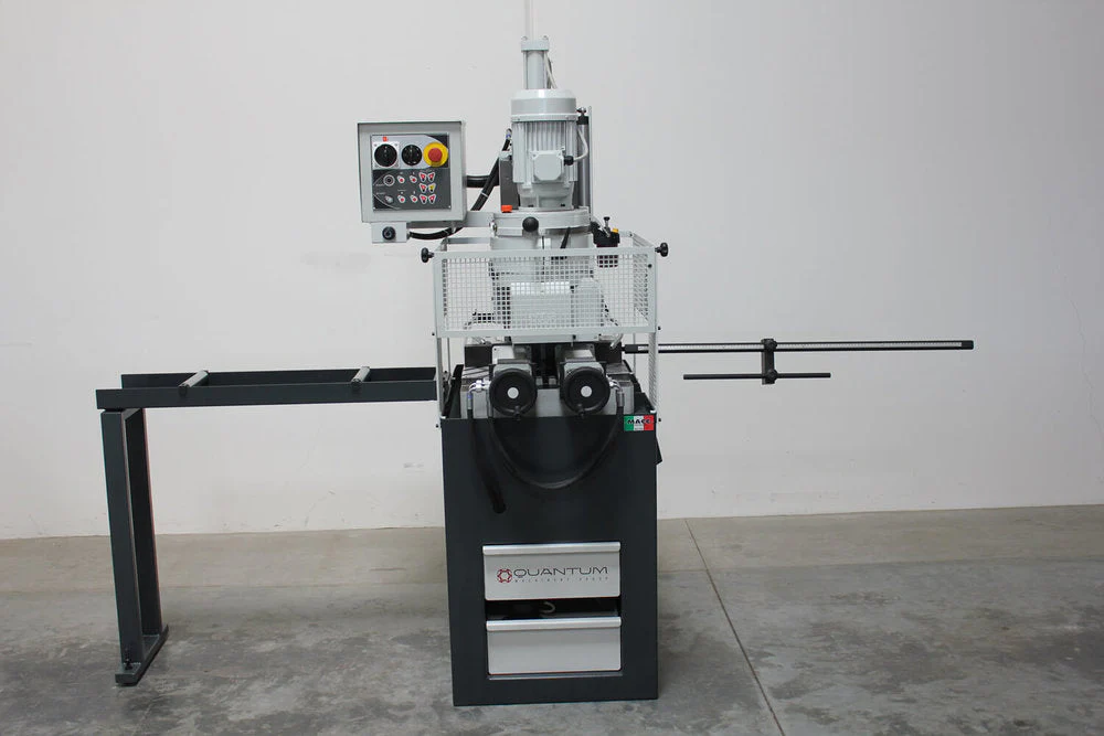 NTS370-1.png Quantum Machinery MACC 14.50” 220V Three Phase Vertical Semi-Automatic Double-Column Cold Saw NTS 370 - Image 1