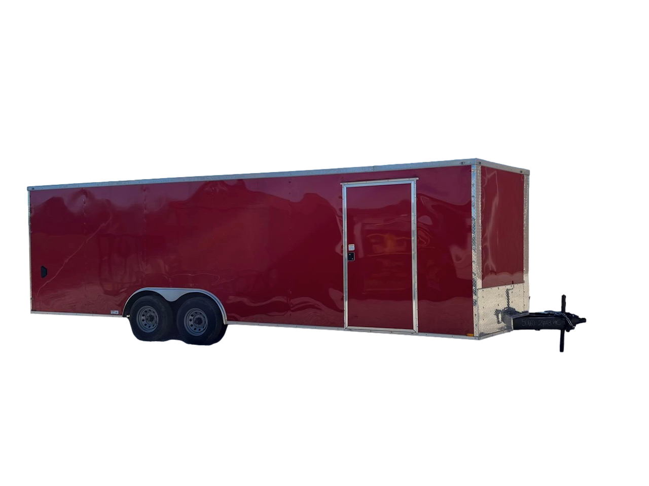 QC234 QC234 Quality 8.5x24 Enclosed Trailer TA 10K Red - Image 1