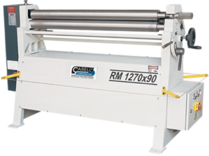 Carell Industrial RM Series 220V Three Phase 3’ x 11Ga 3-Roll Manual Single Initial-Pinch Plate Roll 1050x90