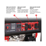 7000 Watt Honda Powered Portable Generator Gas Power Professional Use - Image 3