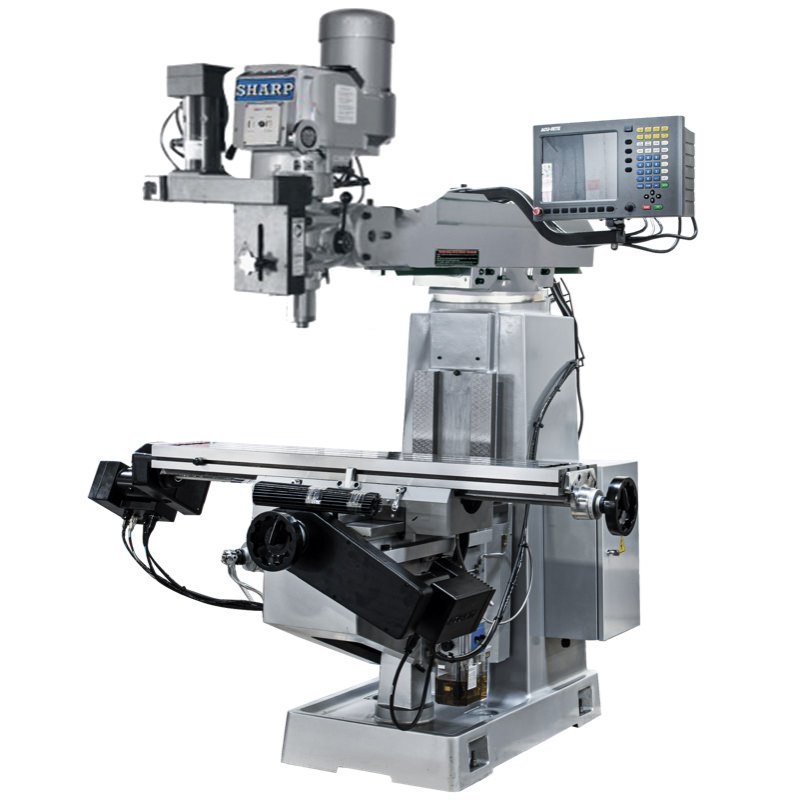 TMV-1-MP-3-2 Sharp Industries 440V 50” Variable Speed 3 Axes CNC Vertical Knee Mill with NT-40 Spindle TMV-I/MP-3 G2 - Image 1