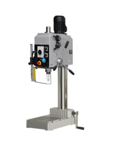 Clausing Erlo Belt-Drive 230V Three Phase 19.7” GH Manual-Feed 1/1.5HP Bench Drill Press with Auto Reverse Tapping TS25RS