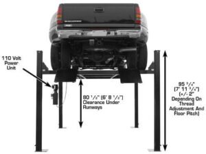 Atlas® Garage Pro 9000 Service/Parking 4 Post Lift 9,000 lbs - Image 9