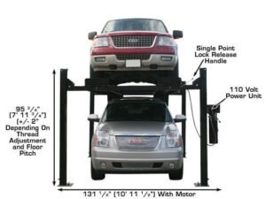 Atlas® Garage Pro 9000 Service/Parking 4 Post Lift 9,000 lbs - Image 4