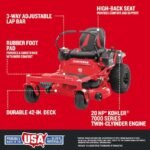 CRAFTSMAN Z5200 | 42 in Gas Zero-Turn Riding Lawn Mower | 20HP Kohler 7000 Twin-Cylinder Engine | High Back Seat (17RRFACS093)