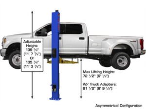 Atlas® Platinum PVL-10 ALI Certified Adj Height 2 Post Lift 10,000 lbs - Image 5