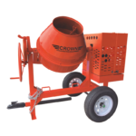 9 Cu Ft Concrete Mixer | Crown | Steel Drum | Baldor Electric | Towable