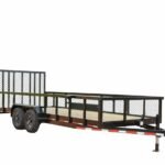CA145 Caliber 7X20 Utility Trailer 10K W/ 2' Mesh Sides