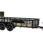 CA147 Caliber 6.5x14 Utility Trailer HD TA W/ 2' Mesh Sides & Tube Gate