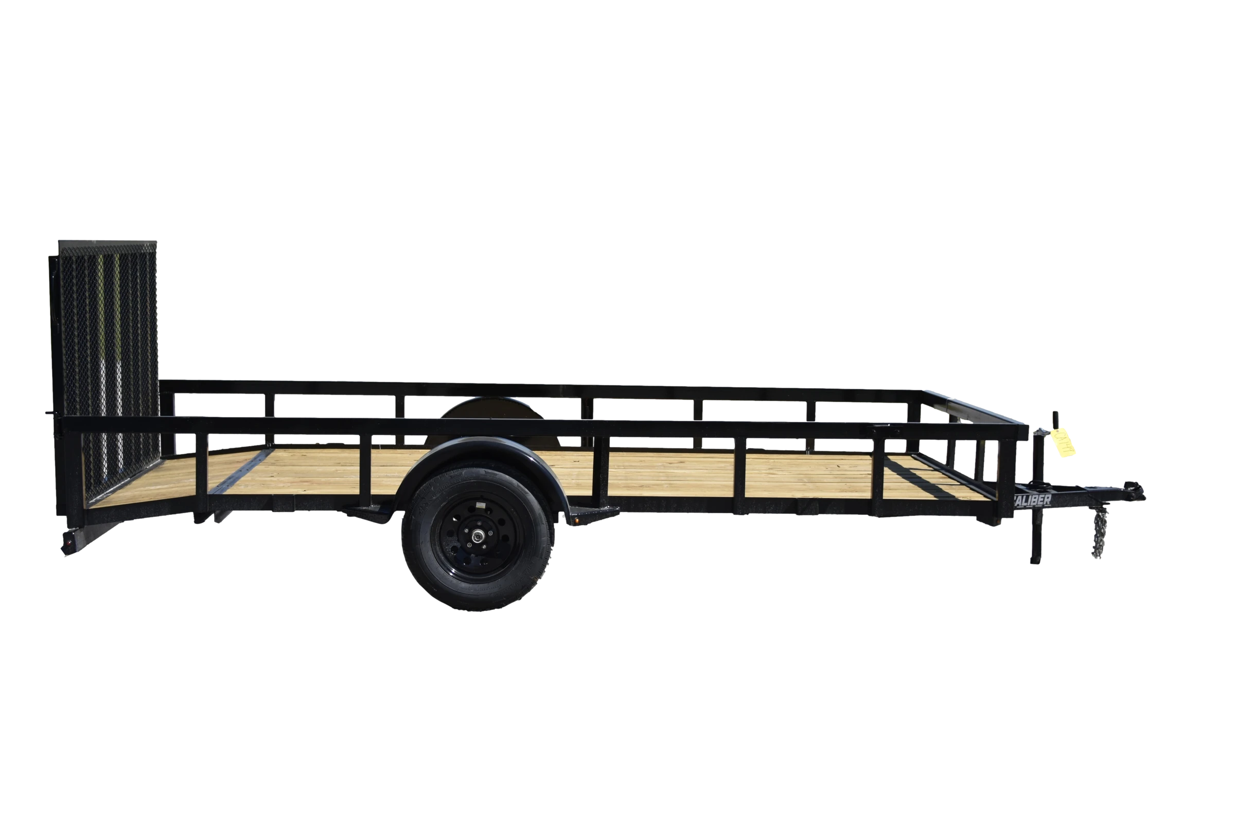 ca149 CA149 Caliber 7x14 Utility Trailer HD W/ Dove Tail & Tube Gate - Image 1