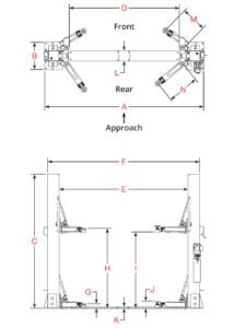 BendPak 9APF Floorplate Two-Post Lift for Low Ceilings 9,000 lbs - Image 6
