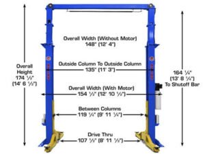 Atlas® Platinum PVL15 ALI Certified 2 Post Lift 15,000 lbs w/Ext Kit - Image 6