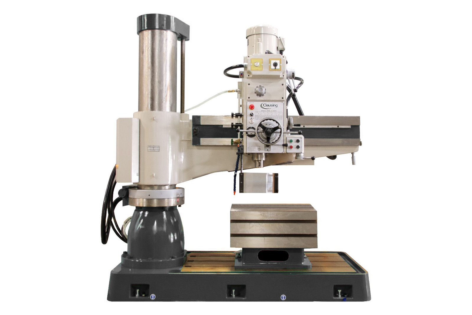 clc1250h_clausing_radial_drill_49.21in_arm-1 Clausing 230V Three Phase 49” Arm 12-Speed Radial Drill with Independent Clamping Unit CLC1250H - Image 1