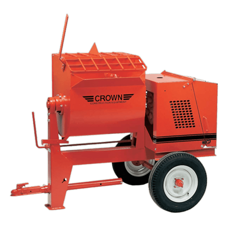 crown-mortar-mixer-for-sale-crown-construction-equipment-609717.png 6 Cu Ft Towable Mortar Mixer | Honda Gas 5.5HP | Steel Drum - Image 1