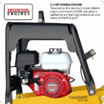 Reversible Plate Compactor – Honda GX200 – 6.5 HP – 7,000 lbs/ft_ W/ Free Vibration Impact Ironclad Gloves - Image 6