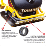 5.5 HP Honda Vibratory Plate Compactor for Asphalt Aggregate Soil Compaction W/ Free Vibration Impact Ironclad Gloves - Image 11