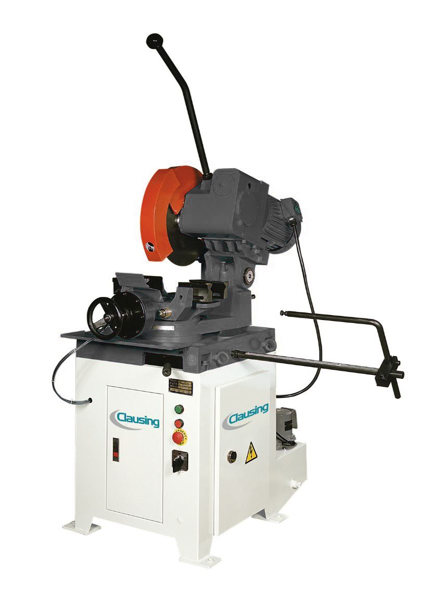 fhc350p_clausing_14_in_manual_circular_cold_saw_pnuematic_vise-1_0-2.png Clausing Kalamazoo 460V Three Phase 14” Dual-Speed Manual Ferrous Circular Cold Saw with Pneumatic Power Vise FHC350P - Image 1