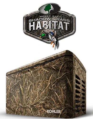 Kohler 20RCA 20kW Generator with Mossy Oak Camo Enclosure