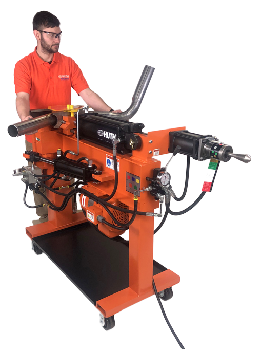 huth1605photo01 Huth 220V Single Phase 5HP 1605 Manual Knee Control Pipe Bender with 023 Die Package HB-05 - Image 1