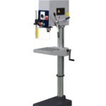 Clausing Erlo Belt-Drive 230V Three Phase 25.2” Electric Variable-Speed Round-Column Floor Drill Press with Auto Reverse Tapping KL25EVRS
