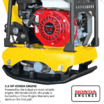 Reversible Plate Compactor – Honda GX160 – 5.5 HP – 3,500 lbs/ft_ W/ Free Vibration Impact Ironclad Gloves - Image 6