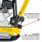 Reversible Plate Compactor – Honda GX160 – 5.5 HP – 3,500 lbs/ft_ W/ Free Vibration Impact Ironclad Gloves - Image 10