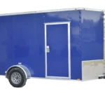 QC235 Quality 6x12 Enclosed Trailer SA Blue 84"