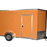 QC236 Quality 6x12 Enclosed Trailer SA Orange 84"