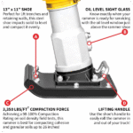 3 HP Honda Vibratory Rammer Tamper with Honda GX100 Engine 3350 lbs/ft W/ Free Vibration Impact Ironclad Gloves - Image 10